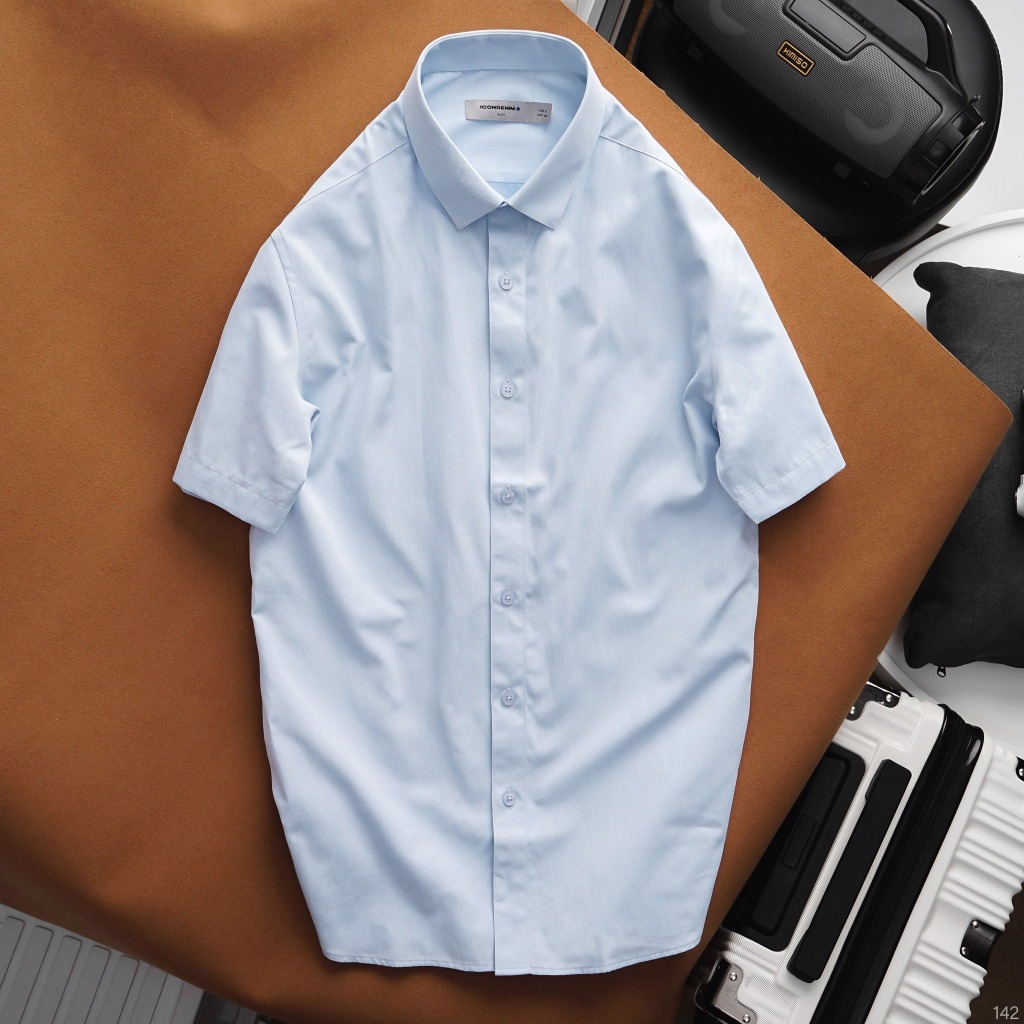 Áo sơmi nam tay ngắn ICONDENIM SlimFit - SMID0142