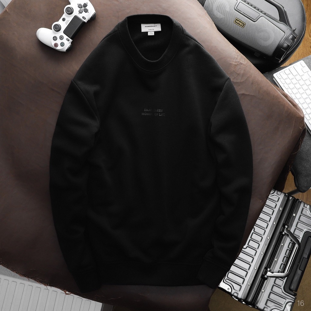Áo thun Sweatshirt nam ICONDENIM Basic Crew Neck ORGs Printed chất vải nỉ mềm mại - SWID0016