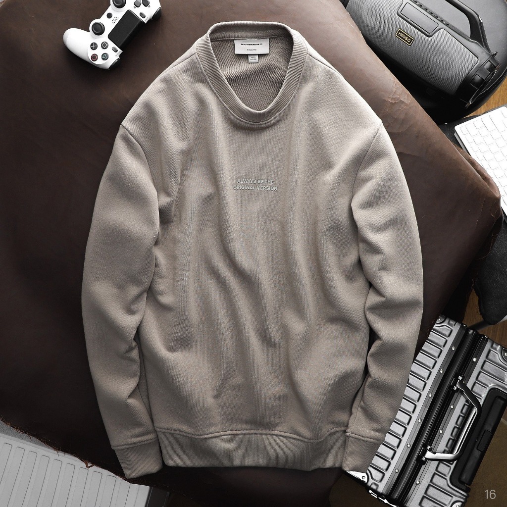 Áo thun Sweatshirt nam ICONDENIM Basic Crew Neck ORGs Printed chất vải nỉ mềm mại - SWID0016