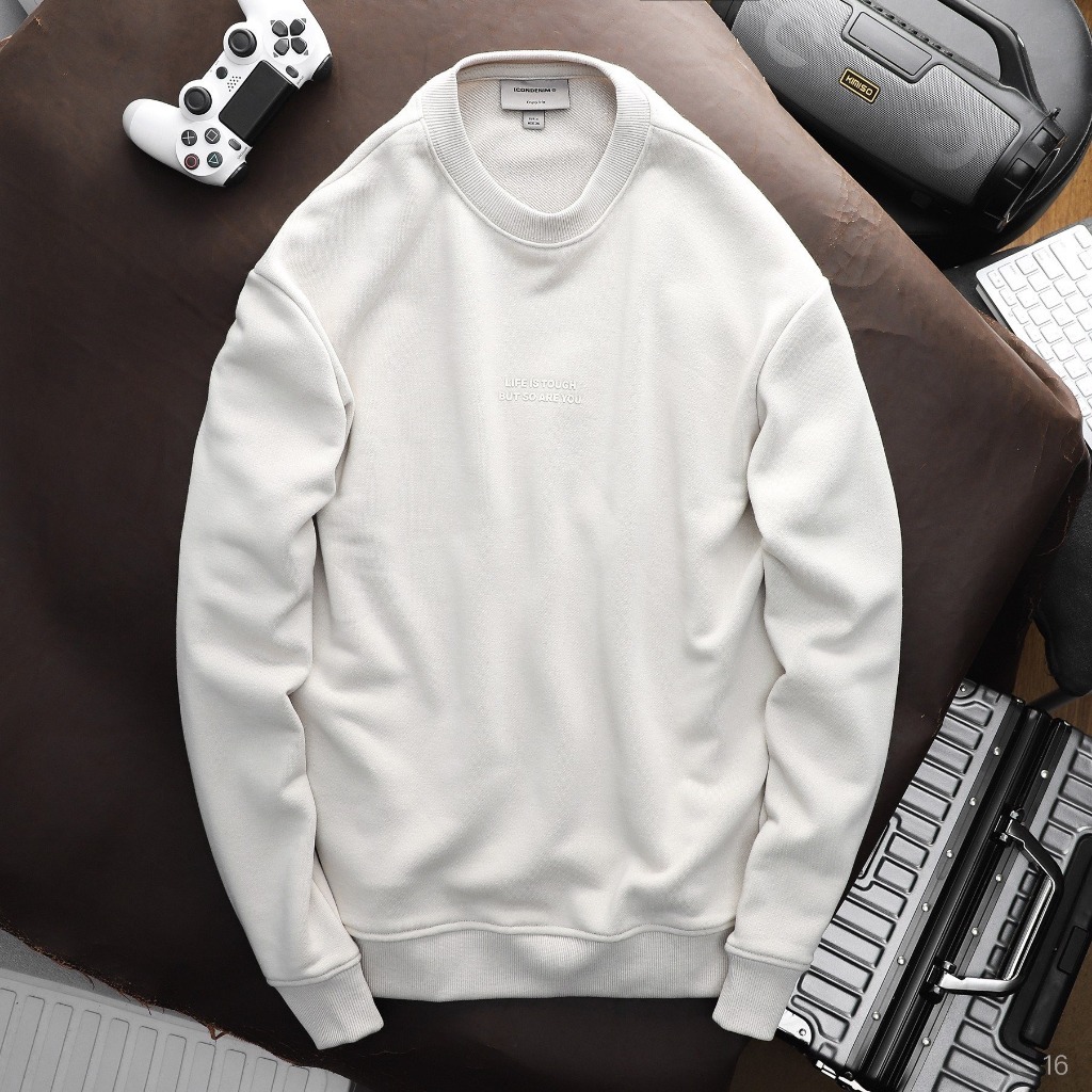 Áo thun Sweatshirt nam ICONDENIM Basic Crew Neck ORGs Printed chất vải nỉ mềm mại - SWID0016