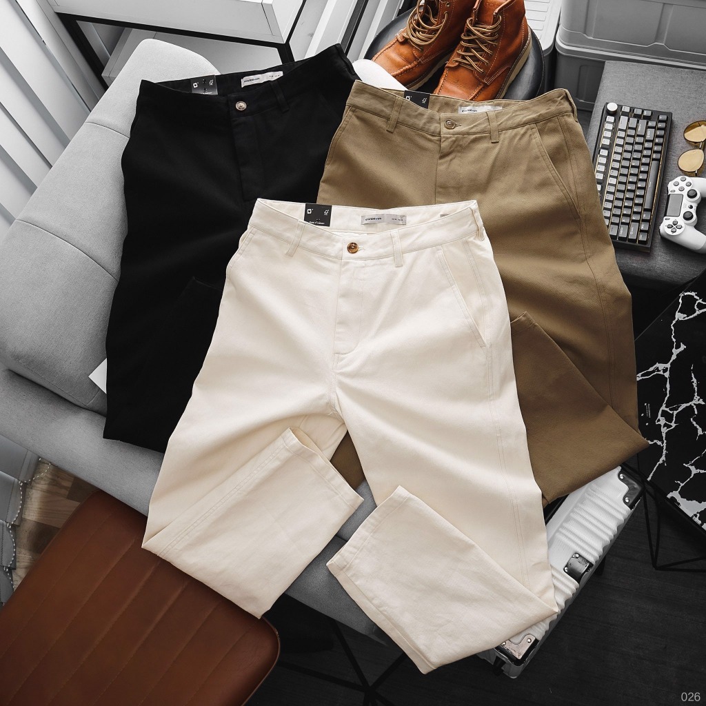 Quần kaki nam ICONDENIM form Straight Fit cá tính năng động - QKID0026