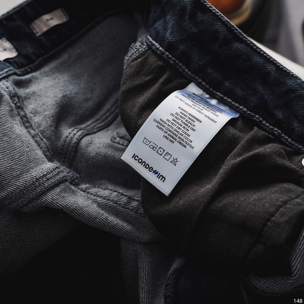 Quần short jean nam ICONDENIM túi hộp phong cách đường phố - QSID0148