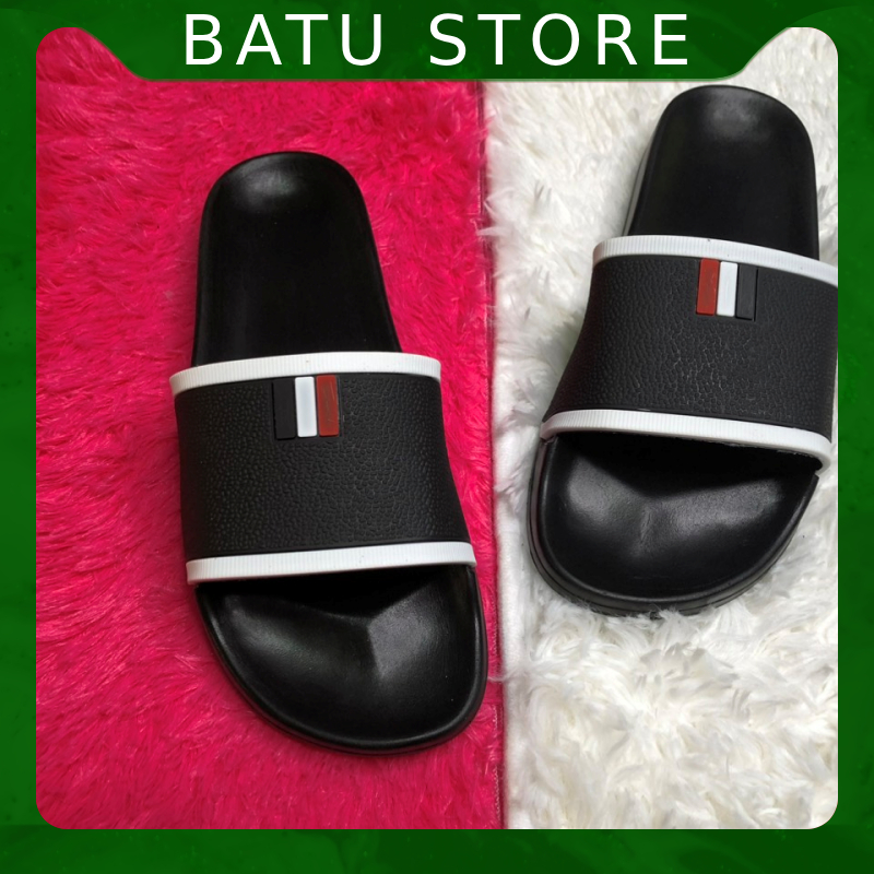 Dép lê thời trang quai ngang nam THOM đen. Hàng sẵn kho từ 38-43  - BaTư Store