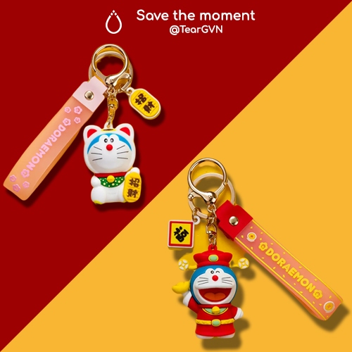 Móc khóa Doraemon chính hãng  chủ đề Doraemon thần tài may mắn