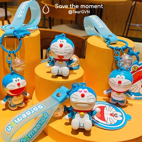 Móc khóa Doraemon chính hãng  chủ đề Doraemon đa sắc thái yêu, vui, ngại ngùng, cảm thông