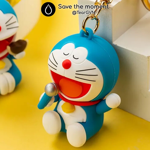 Móc khóa Doraemon Doibear chính hãng chủ đề Nobita và Doraemon đôi bạn tri âm
