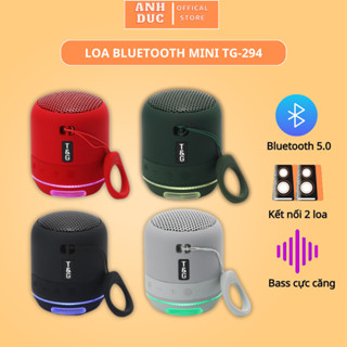 Loa Bluetooth Mini Không Dây TG-294 Bass Mạnh,Có Led Nháy,Pin Trâu,Hỗ Trợ Thẻ Nhớ TF USB AUX Kết Nối Laptop PC(Đủ 4 Màu)