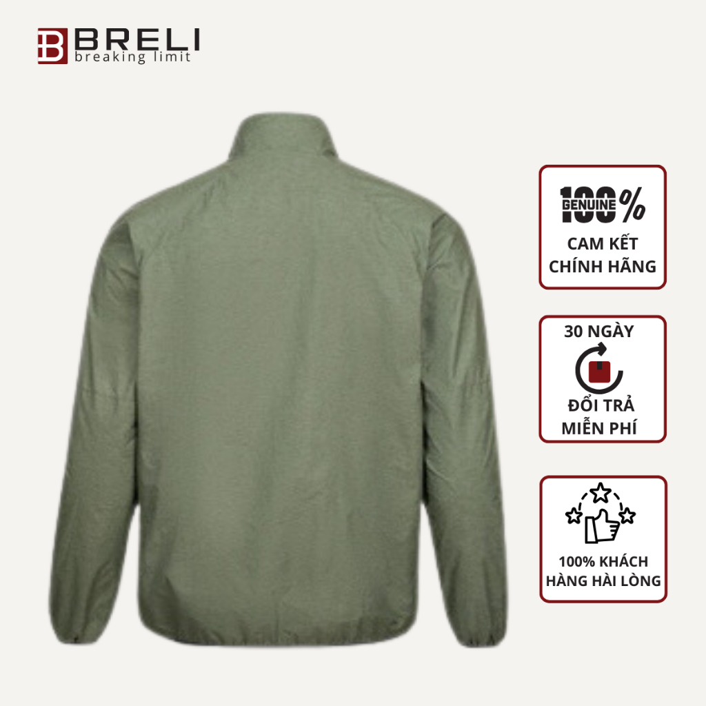 Áo Khoác Gió Thể Thao Nam Thương Hiệu Breli Áo Khoác Nam Màu Xanh Thiết Kế Cao Cấp - BAG2127-LBL