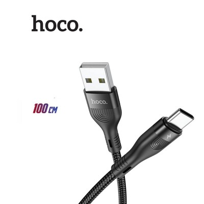Cáp sạc USB to Type-C Hoco DU14 hỗ trợ sạc nhanh 3A, truyền dữ liệu , dây dù siêu bền, dài 1M