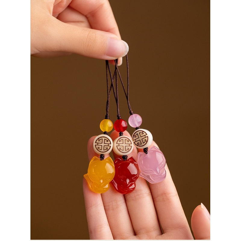 Móc khoá điện thoại hồ ly thu hút may mắn, tình duyên