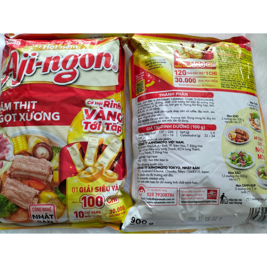 Hạt nêm Ajingon Ajinomoto gói 400g, 900g