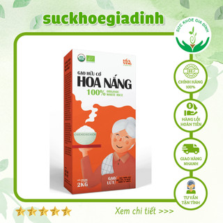 Gạo hữu cơ hoa nắng gạo lứt hộp 2kg