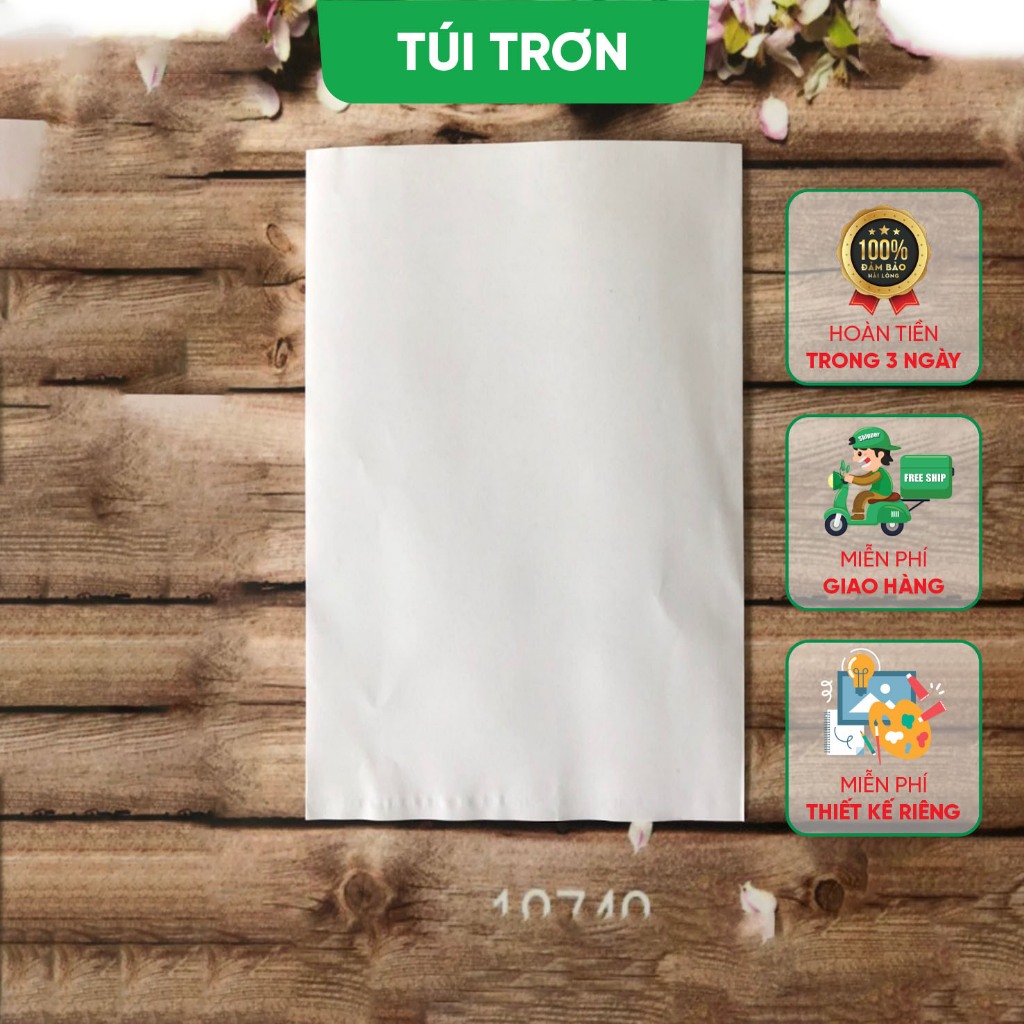 Túi giấy trắng không in - 1000 túi 12x25