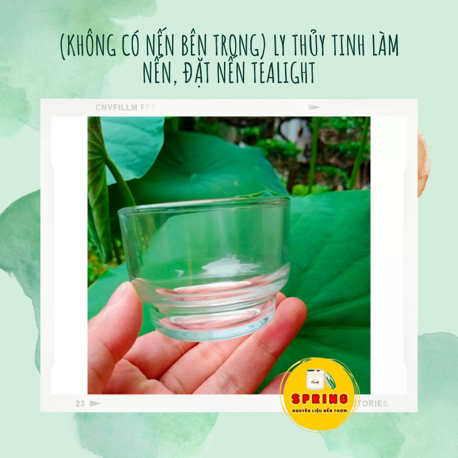 (Ly rỗng) Ly thủy tinh làm nến, đặt nến tealight 100ml