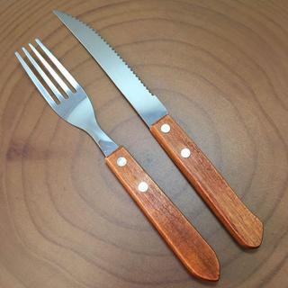 Bộ dao & nĩa inox echo metal steak 210mm - hàng nội địa nhật bản