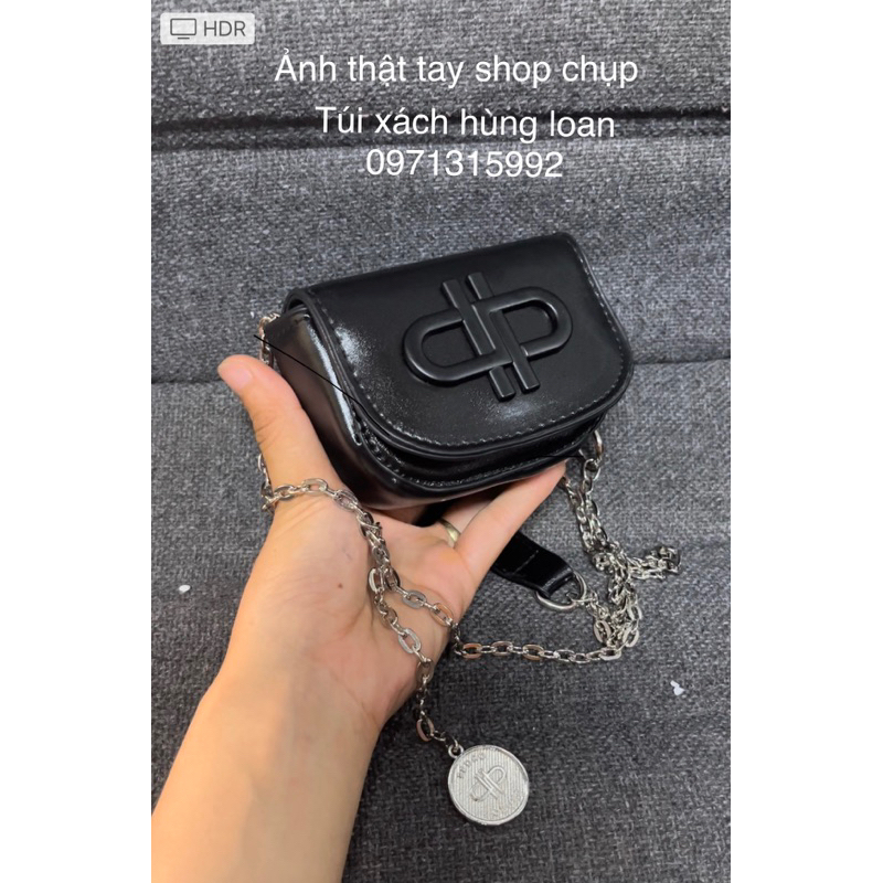 Túi mini, túi đeo chéo nữ hoạ tiết logo túi peroo đủ màu da lì , thích hợp đi chơi hay có thể cho bé làm túi bé