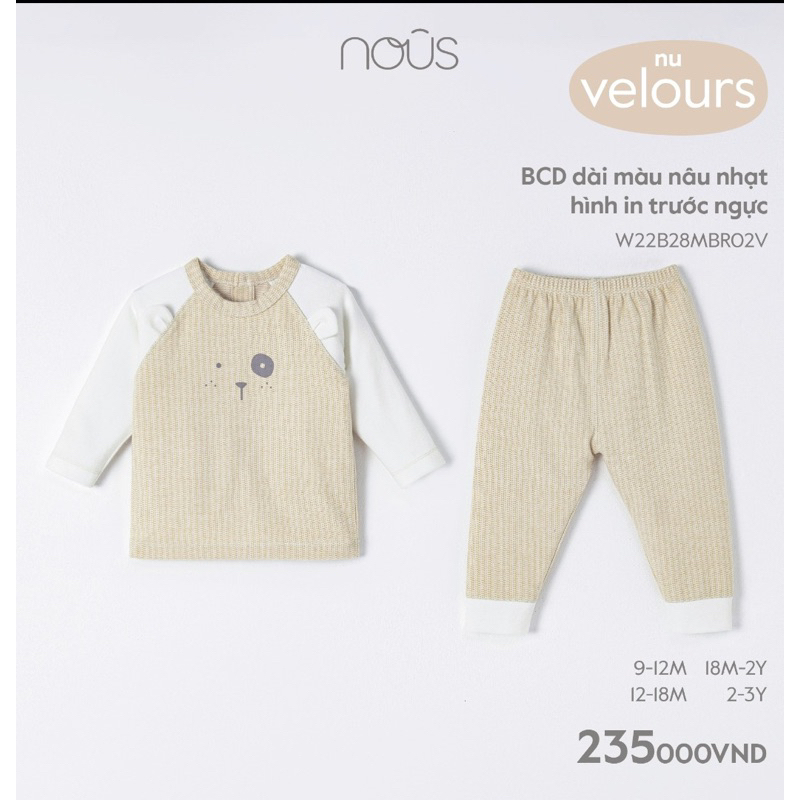 Bộ Nous Thu Đông Cho Bé 12m-3y