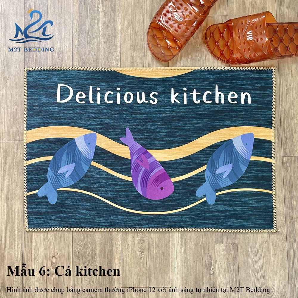 Combo 6 tấm thảm lau chân họa tiết ngẫu nhiên - thảm kích thước 40x60cm