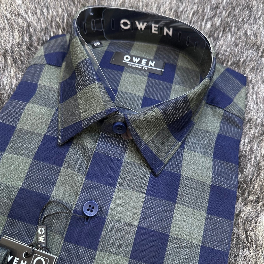 OWEN - Áo sơ mi dài tay OWEN REGULARFIT  chất sợi tre kẻ ca rô