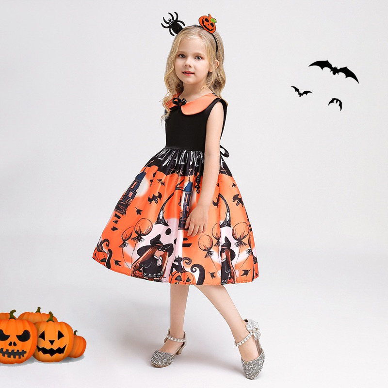 Set đầm kèm túi vải Halloween