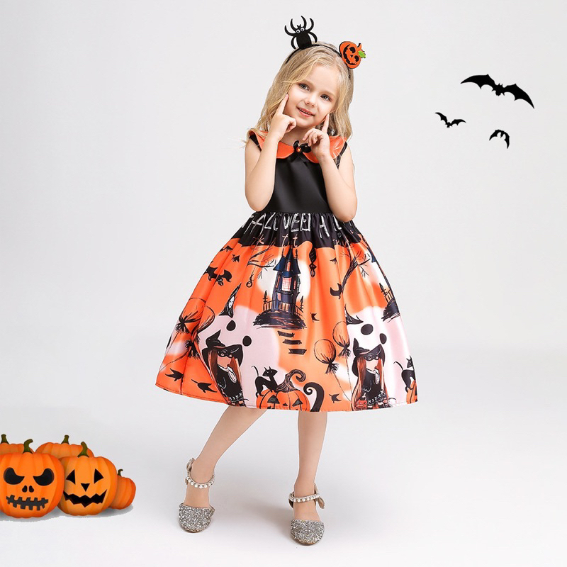 Set đầm kèm túi vải Halloween