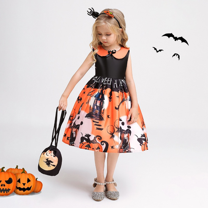 Set đầm kèm túi vải Halloween