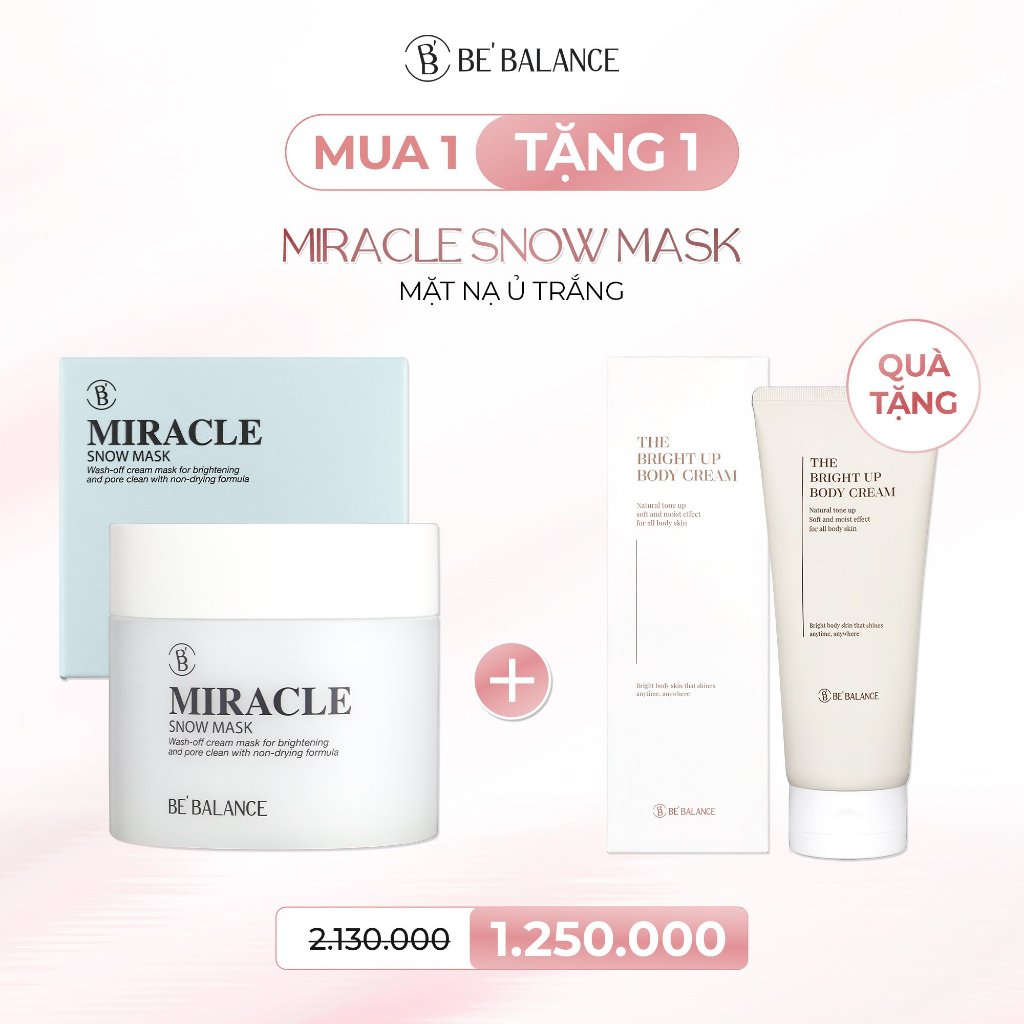 [Quà tặng] Mặt nạ Trắng da BEBALANCE MIRACLE SNOW MASK 150gr