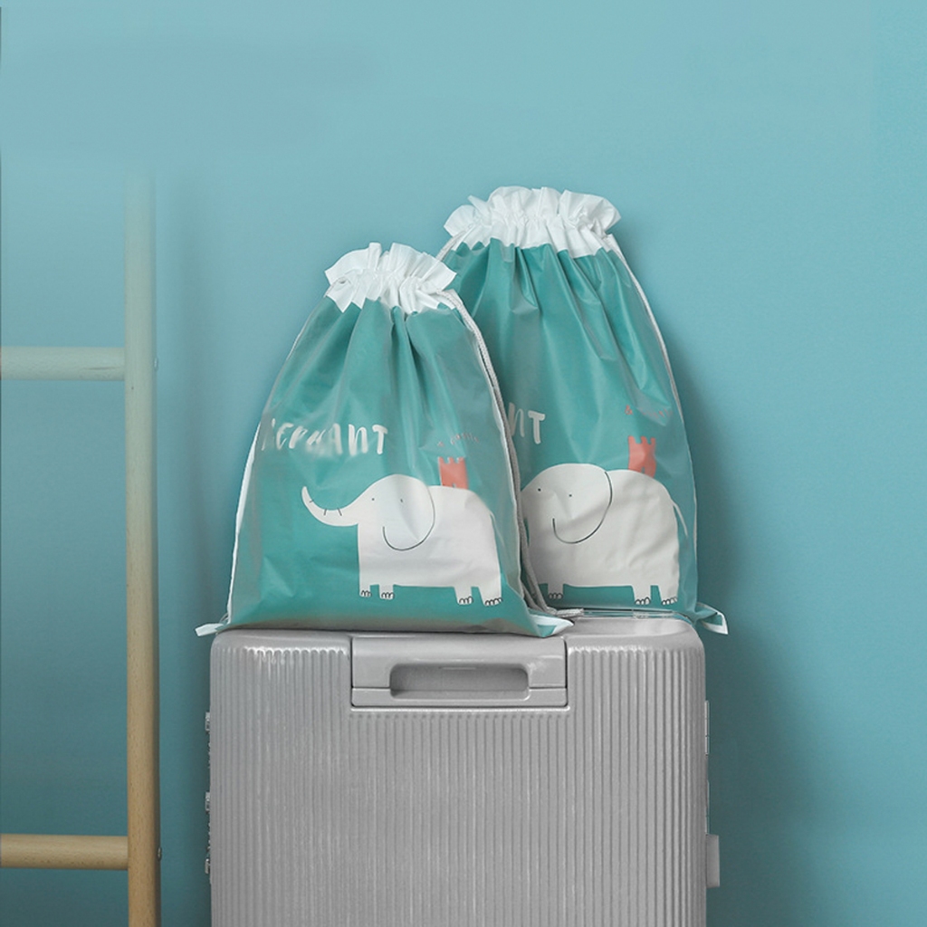 Túi dây rút chống thấm pastel cao cấp siêu dày đựng quần áo, giày dép 370 -Ha Song