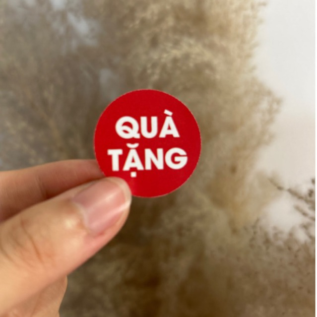 Tem quà tặng. nhãn dán quà tặng chất liệu giấy decal 27tem