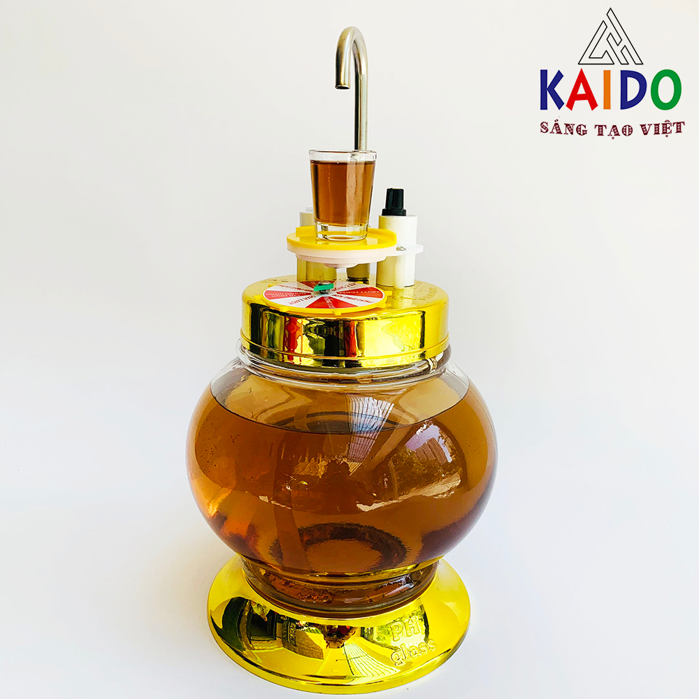 Máy rót rượu tự động K04 Bình thủy tinh Đặt Ly Tự Rót 2.7L