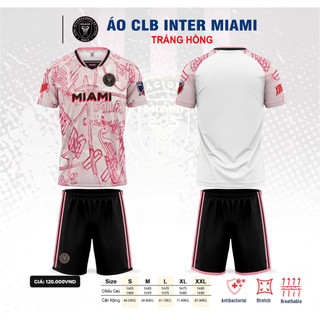 Bộ quần áo đá banh clb inter miami hồng phấn