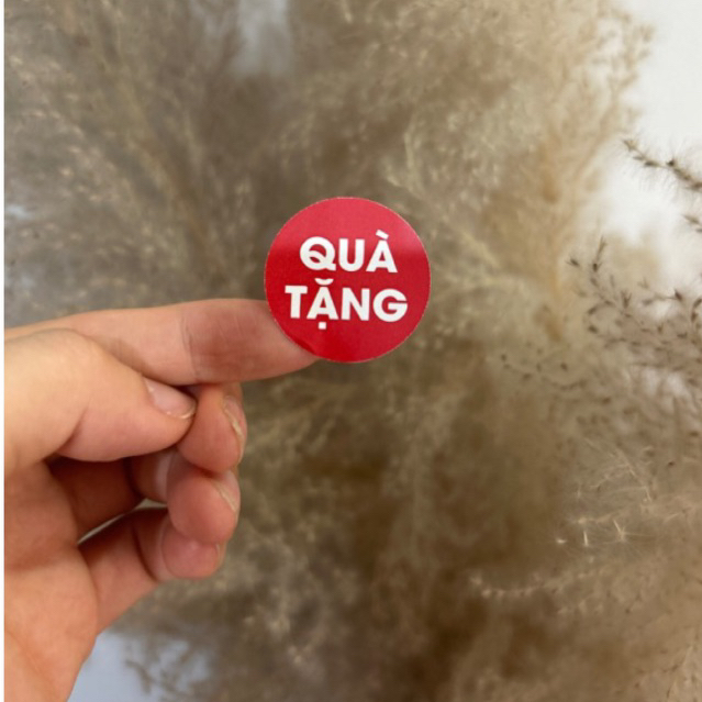 Tem quà tặng. nhãn dán quà tặng chất liệu giấy decal 27tem