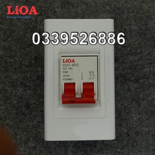 Combo cầu dao tự động APTOMAT chống quá tải và ngắn mạch LiOA loại 2 cực - Lắp âm tường