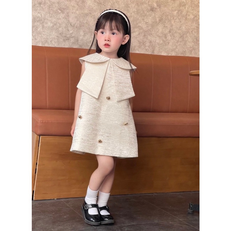 8-55kg| Đầm mẹ và bé đính nút tim