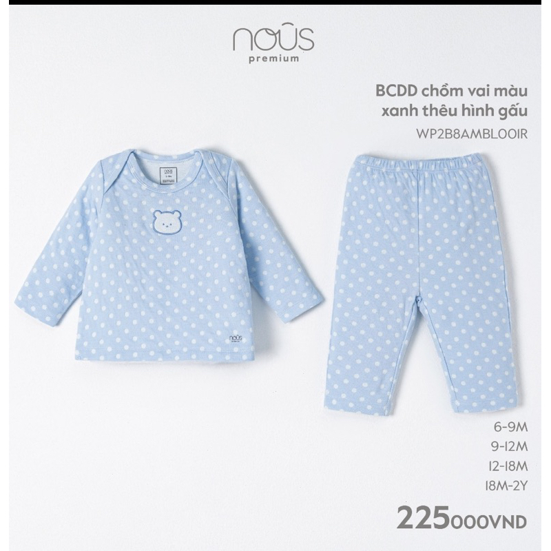 Bộ Nous Thu Đông Cho Bé 12m-3y