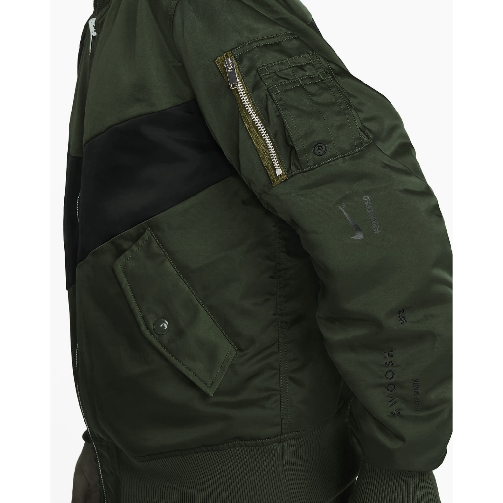 CHÍNH HÃNG - Áo khoác thể thao nam nữ N i k e Sportswear Big Swoosh Therma-FIT Reversible Bomber Jacket DD6055-326