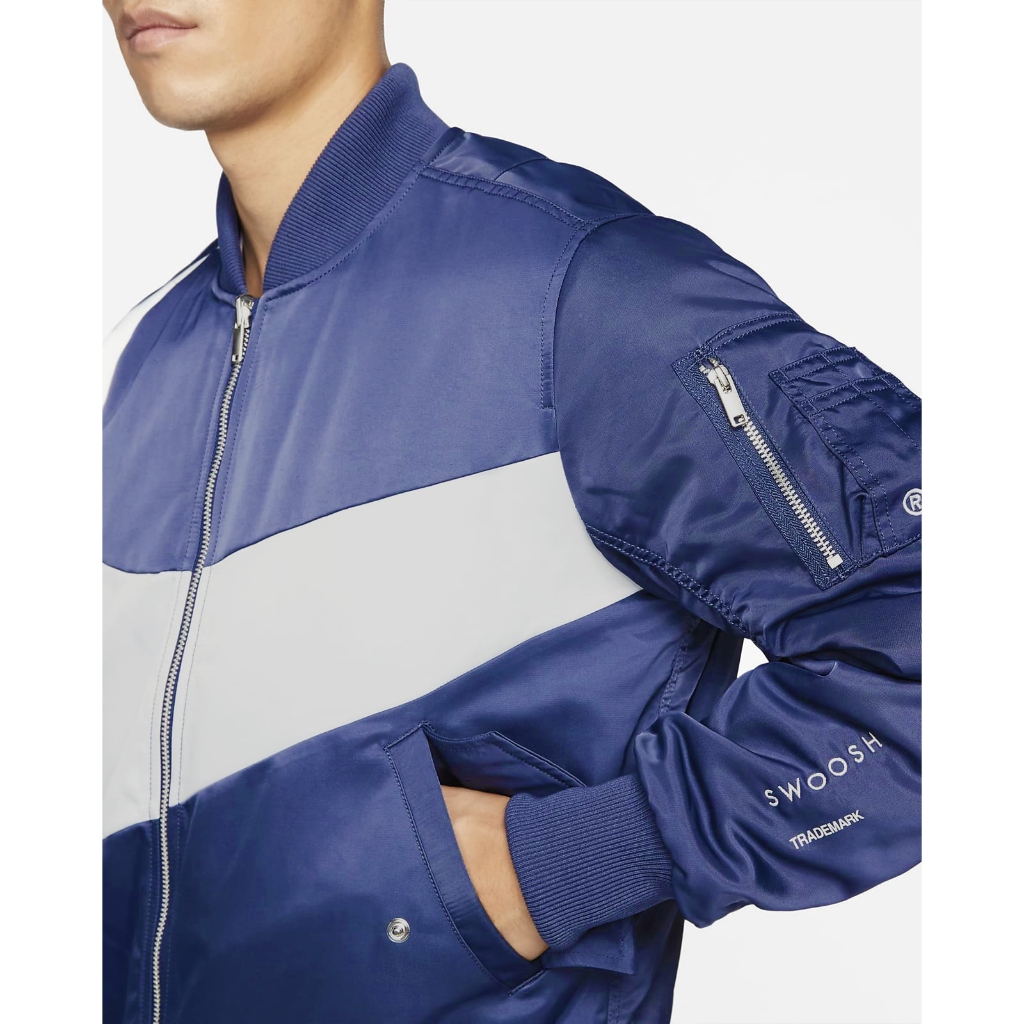 CHÍNH HÃNG - Áo khoác thể thao nam nữ N i k e Sportswear Big Swoosh Therma-FIT Reversible Bomber Jacket DD6055-437