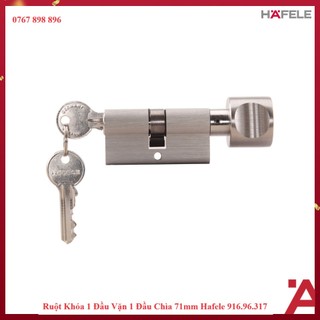 ruột khóa 1 đầu vặn 1 đầu chìa 71mm hafele 916.96.317