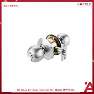 khóa tay nắm tròn hafele cho cửa wc không chìa 489.93.135