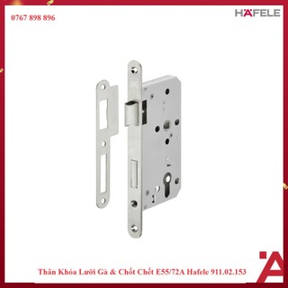 thân khóa gưỡi gà chốt chết 55/72 hafele 911.02.153
