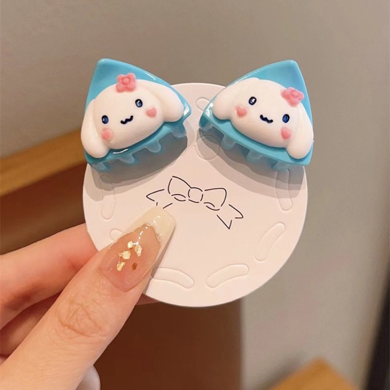 Set 2 kẹp càng cua mini kẹp tóc mái dễ thương hình Kuromi Gấu dâu Cinnamoroll