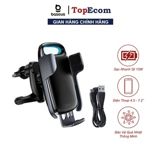 Giá Đỡ Điện Thoại, Đế Sạc Điện Thoại Không Dây Baseus Trên Ô Tô Sạc Nhanh 15W Cho Apple, Samsung