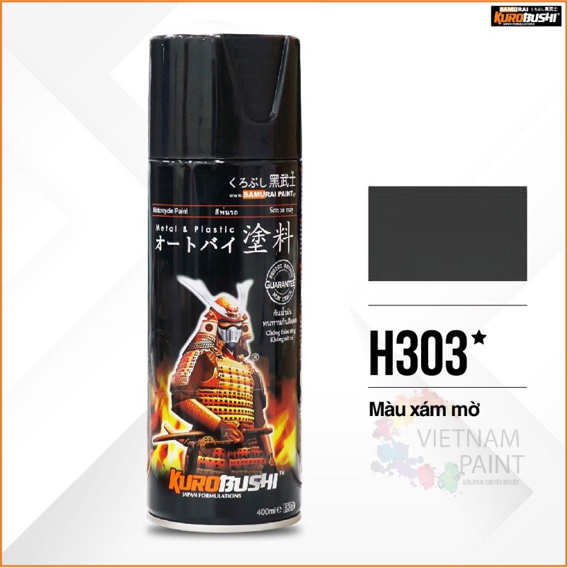 SƠN XỊT SAMURAI MÀU XÁM MỜ H303