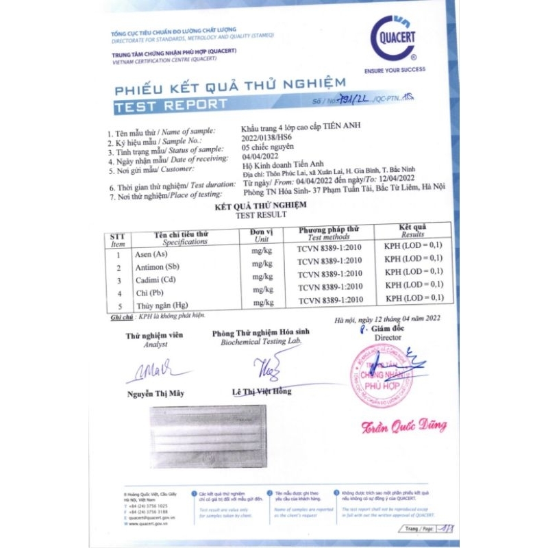 Khẩu trang y tế 4 lớp cao cấp tiến anh  được kiểm tra hàng.mix màu thoải mái.