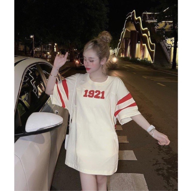 ÁO THUN NỮ TAY LỠ UNISEX SỐ 1921 FORM RỘNG COTTON