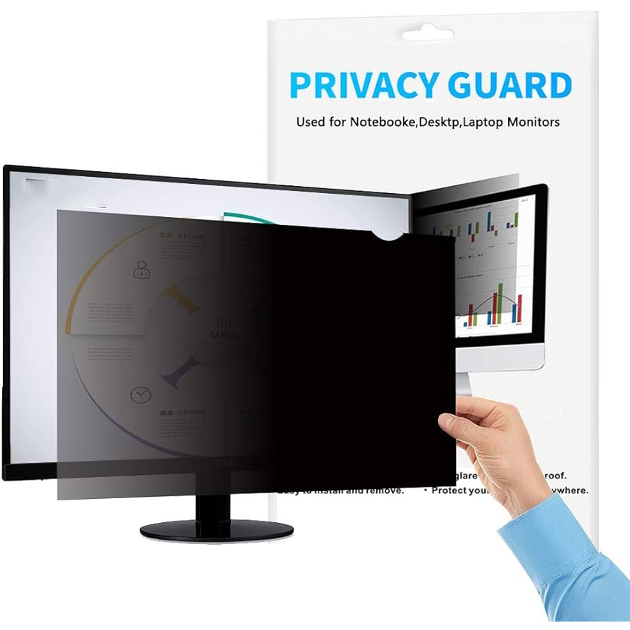 Tấm Dán Màn Hình Chống Nhìn Trộm Cho PC/Desktop/Máy Tính Bàn Bảo Mật Chống Trày Cao Cấp 18/19/20/24/27 inch Dễ Lắp Đặt