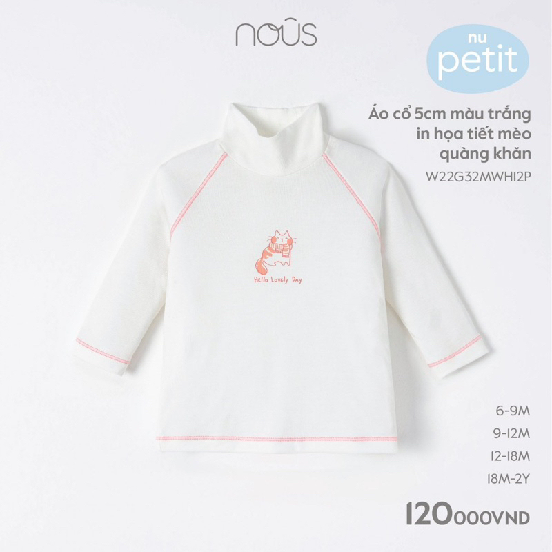 Áo Giữ Nhiệt Nous Petit Siêu Mềm Mịn Cho Bé 3m-24m