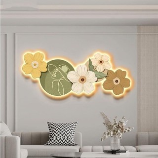 Tranh 3D LED Bông Hoa Cô Gái Treo Tường Trang Trí Phòng Khách/ Phòng Ngủ/ Tiệm Spa/ Làm Quà Tặng, tặng đinh treo 4 chân