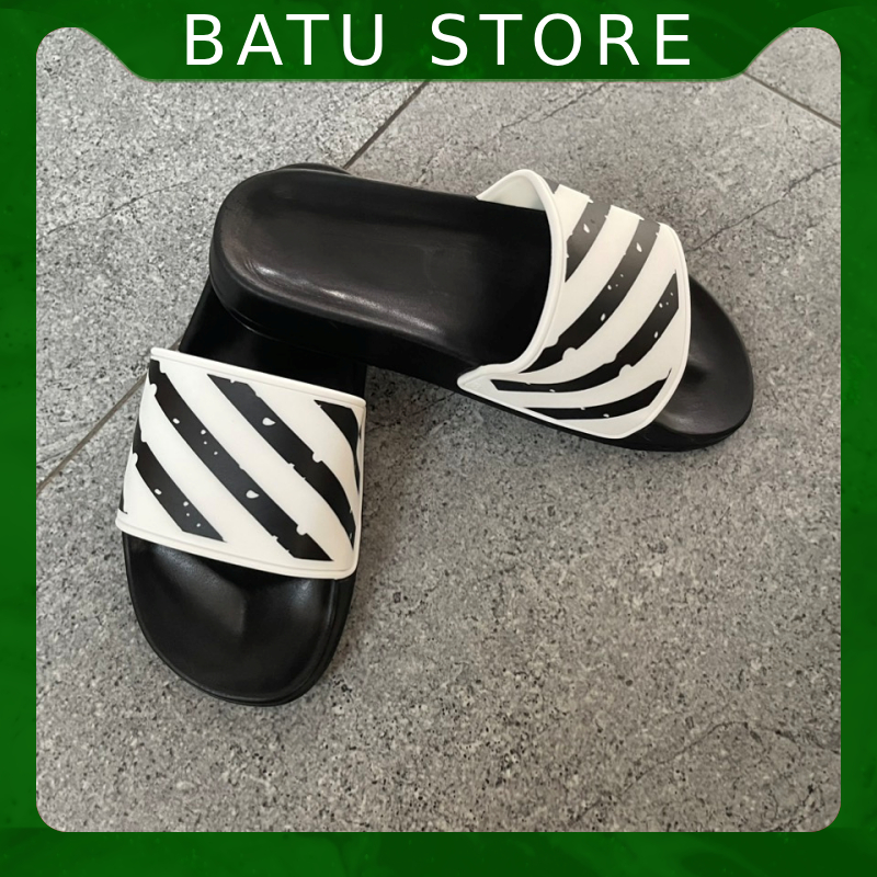 Dép lê quai ngang nam thời trang đẹp off white.Hàng sẵn kho từ 38-43.  - BaTư Store