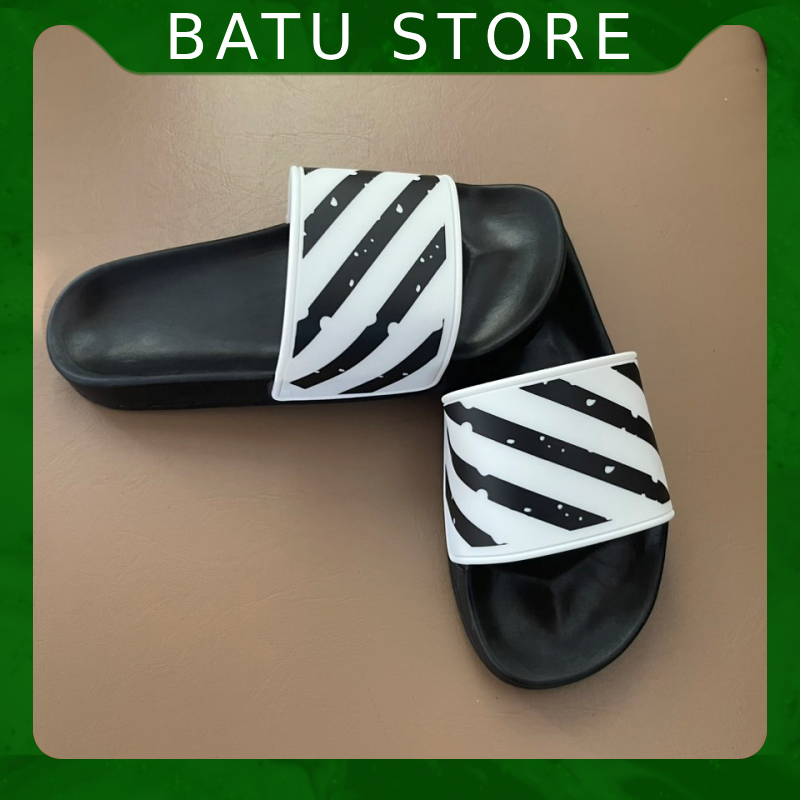 Dép lê quai ngang nam thời trang đẹp off white.Hàng sẵn kho từ 38-43.  - BaTư Store